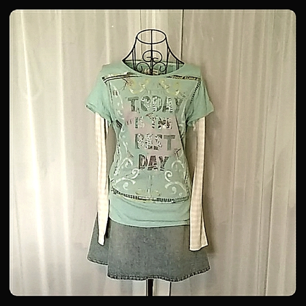 TODAY IS THE BEST DAY Cotton Long Tee